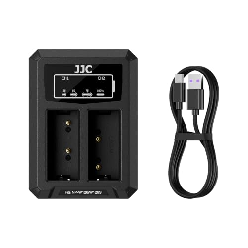 JJC USB Dual Battery Charger for Fujifilm X-E5 X-E4 X-E3 X-E2